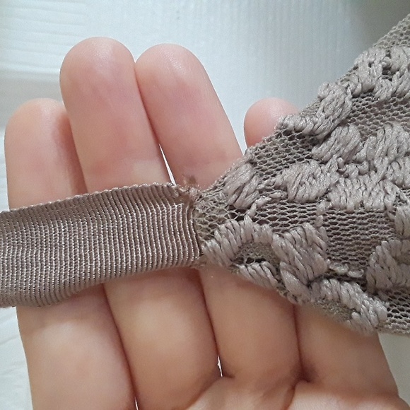 Free People Ombre Lace Dress fit 'n' flare Metallic Gold Foil Olive / Khaki Sz S - Picture 14 of 14